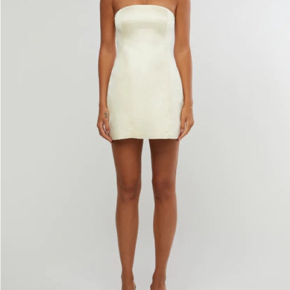 WeWoreWhat Strapless Peplum Mini Dress